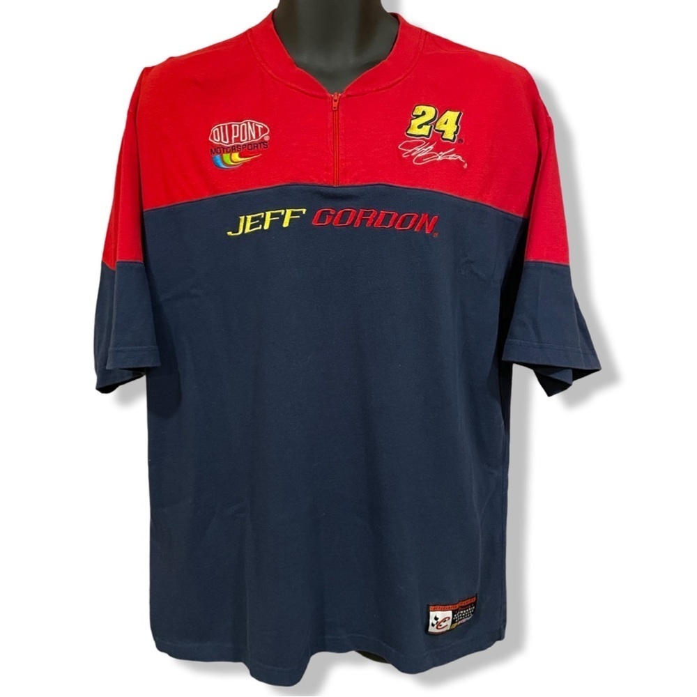 Vintage Y2K Jeff Gordon Nascar Embroidered Pit Crew T-Shirt